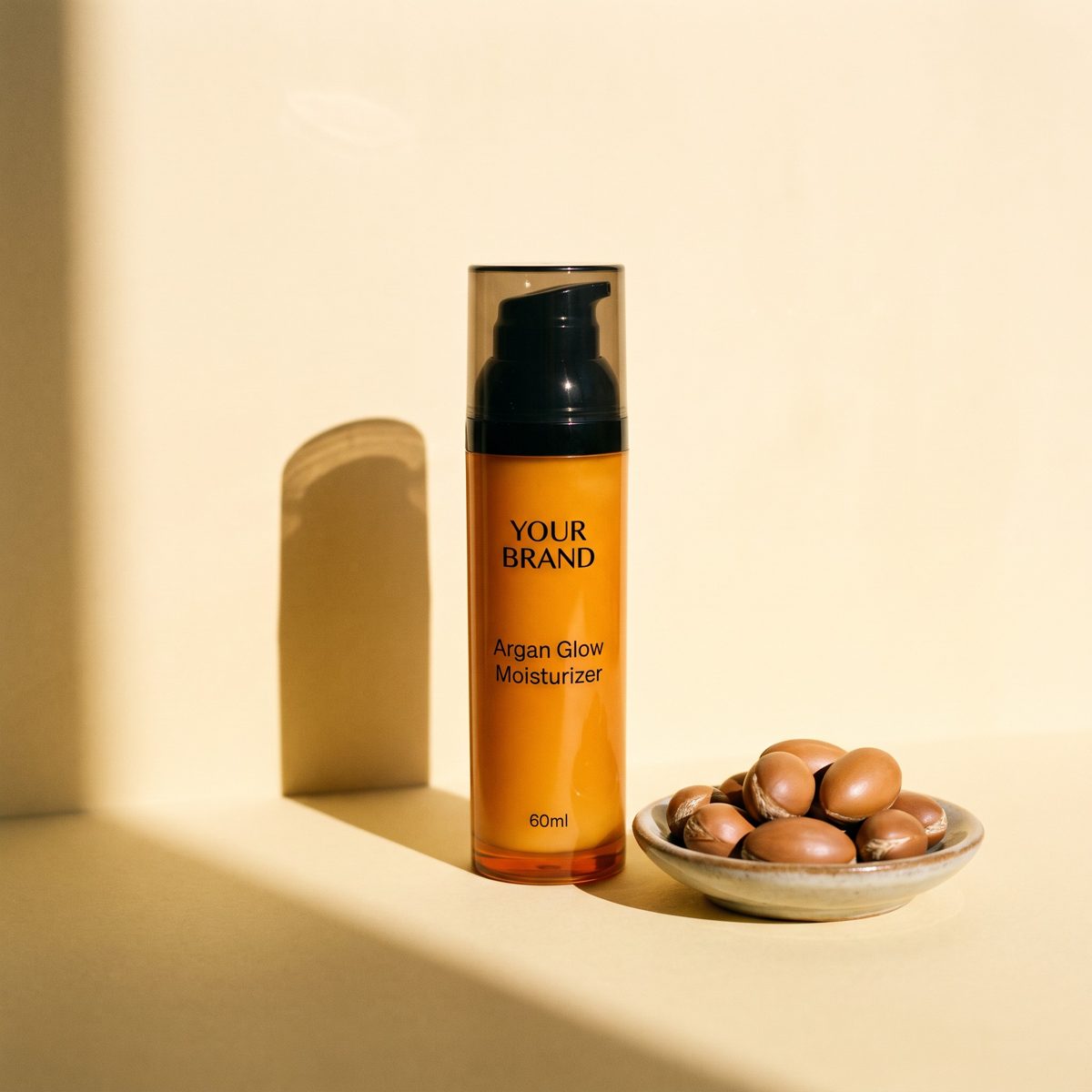 Argan Vitamin Glow Moisturizer 60ml - private label OEM for TikTok Shop sellers, made in Malaysia by ORIZI Group
