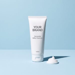 Ceramide Milky Cleanser 100ml - private label OEM mock-up, ORIZI Group Malaysia