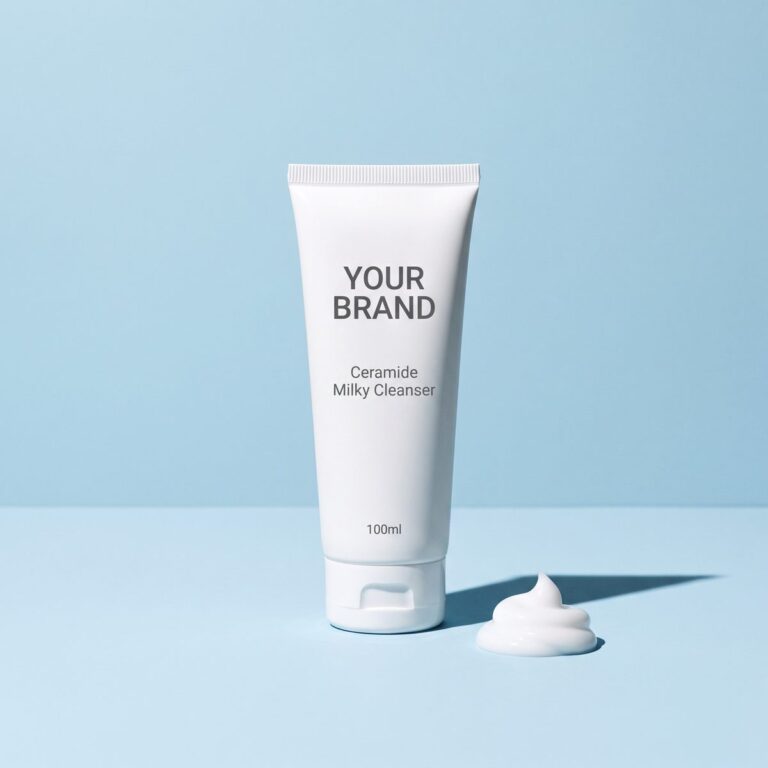 Ceramide Milky Cleanser 100ml - private label OEM mock-up, ORIZI Group Malaysia
