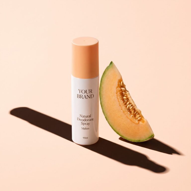 Natural Deodorant Spray - Melon 90ml - private label OEM mock-up, ORIZI Group Malaysia