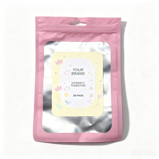 Vitamin C Toner Pad 30 pads - TikTok viral private label product mock-up, ORIZI Group OEM Malaysia