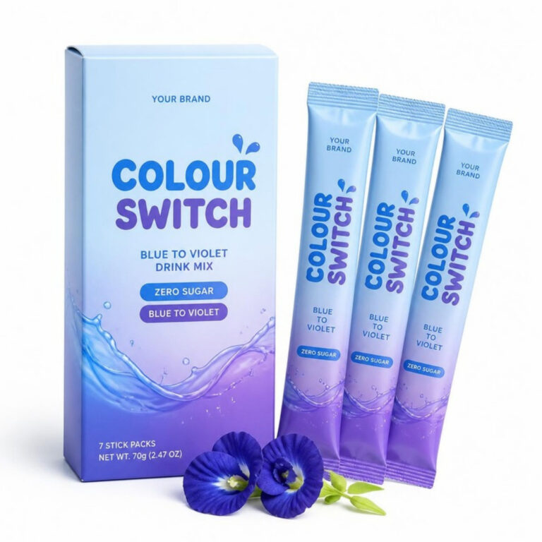 Butterfly Pea Colour-Switch Stick — private label electrolyte powder, made by ORIZI Group