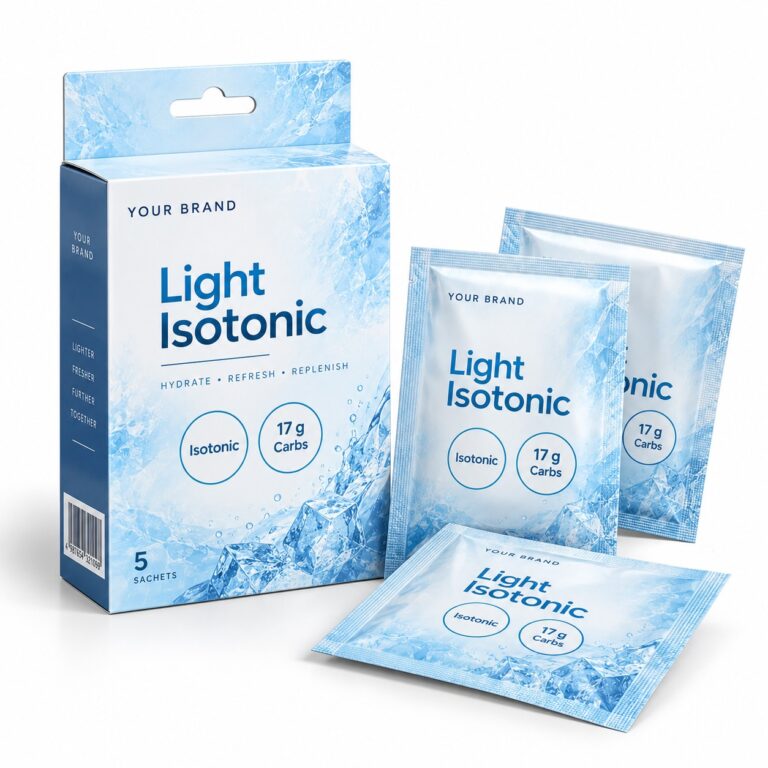 Chiller-Side Light Isotonic Sachet — private label electrolyte powder, made by ORIZI Group