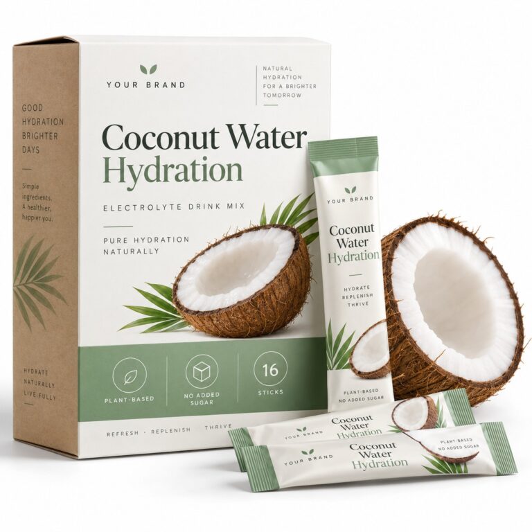 Coconut Water Plant Hydration Stick — private label electrolyte powder, made by ORIZI Group