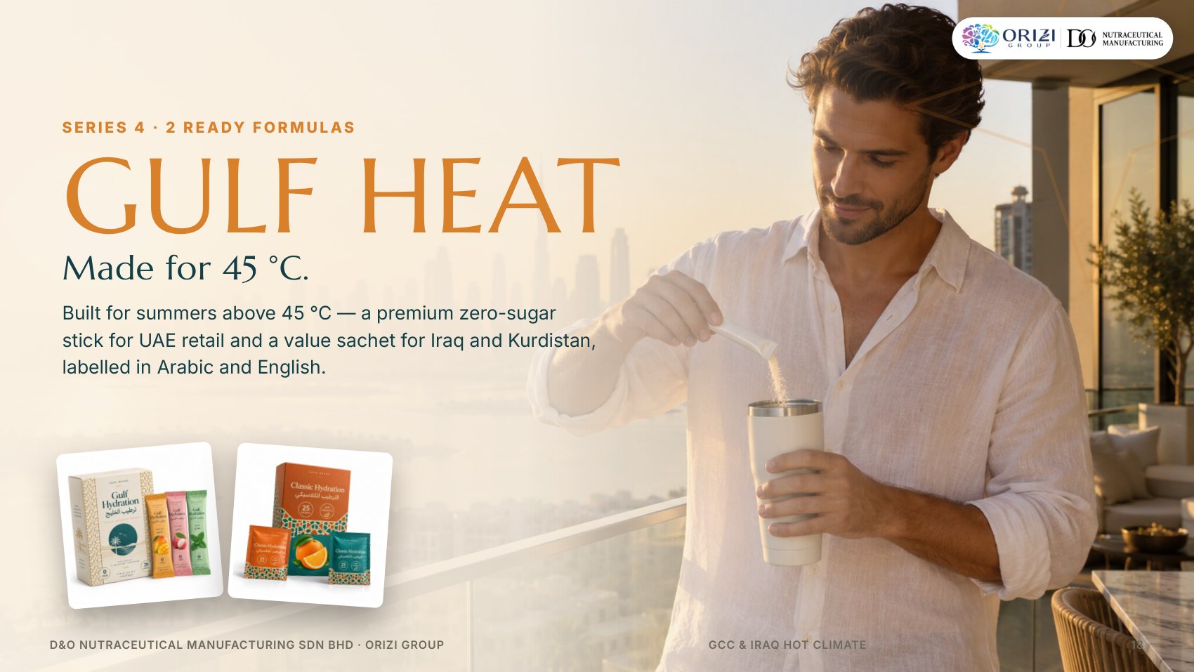 Gulf Heat series — GCC & Iraq Hot Climate electrolyte ready formulas