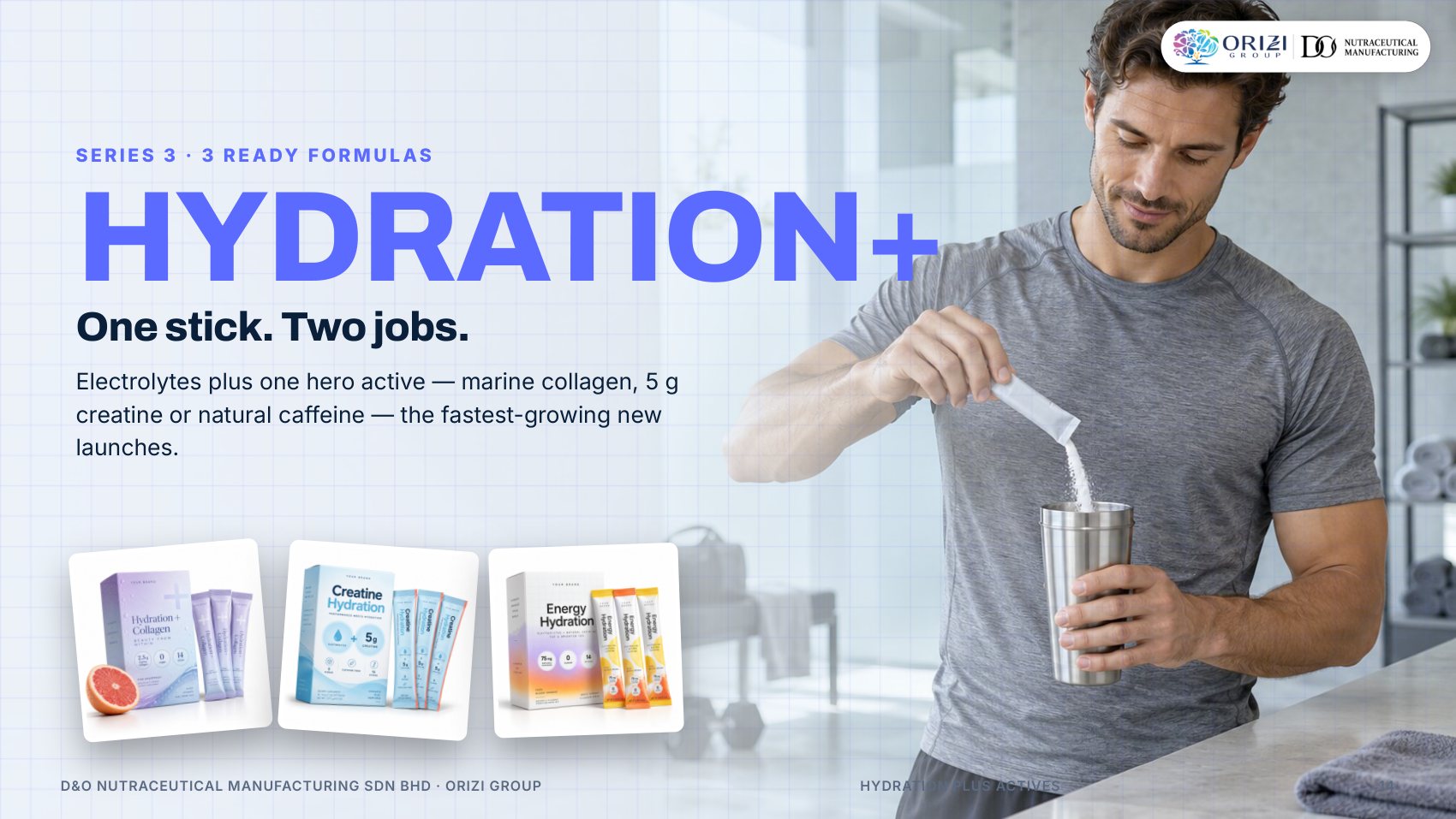 Hydration+ series — Hydration Plus Actives electrolyte ready formulas