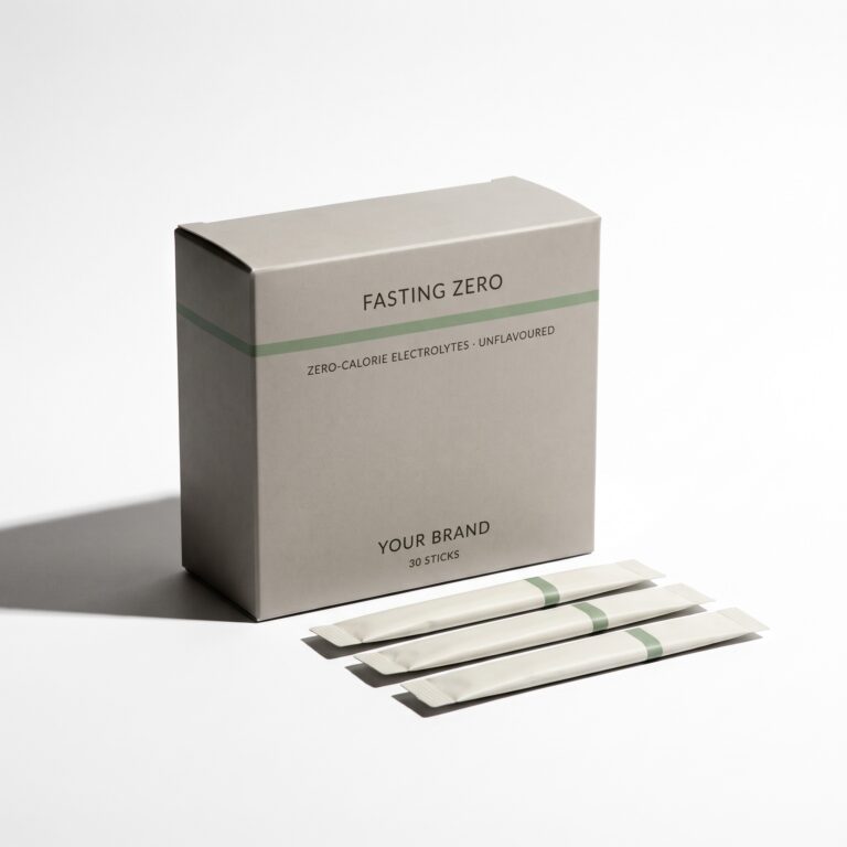 Fasting Zero Electrolyte — private label electrolyte powder, made by ORIZI Group