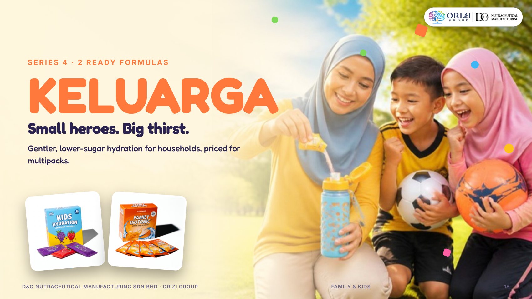 Keluarga series — Family & Kids electrolyte ready formulas