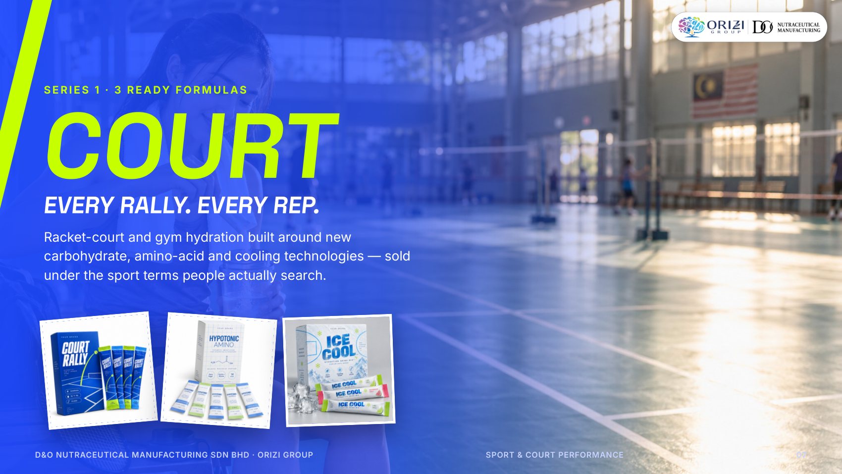 Court series — Sport & Court Performance electrolyte ready formulas
