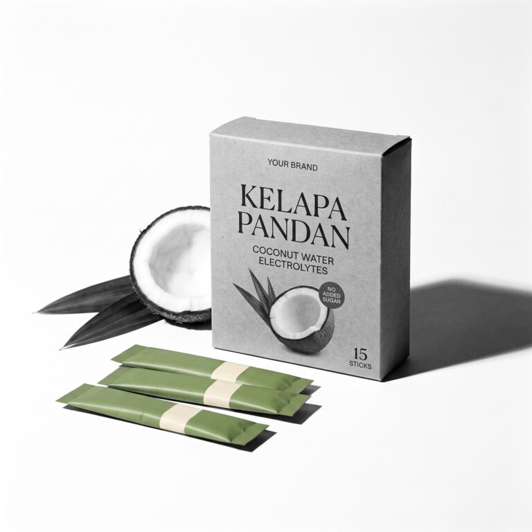 Kelapa Pandan Electrolyte Stick — private label electrolyte powder, made by ORIZI Group