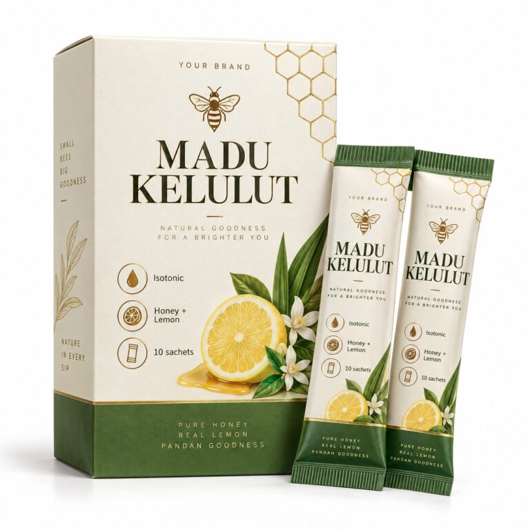 Kelulut Honey Lemon Isotonic — private label electrolyte powder, made by ORIZI Group