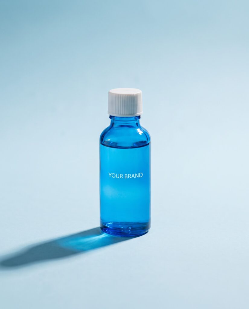 One Day Exosome Pore Ampoule private label concept, unbranded mockup — ORIZI Group Dr Orizi