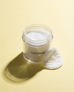 Instant Brightening Toner Pad private label concept, unbranded mockup — ORIZI Group Dr Orizi