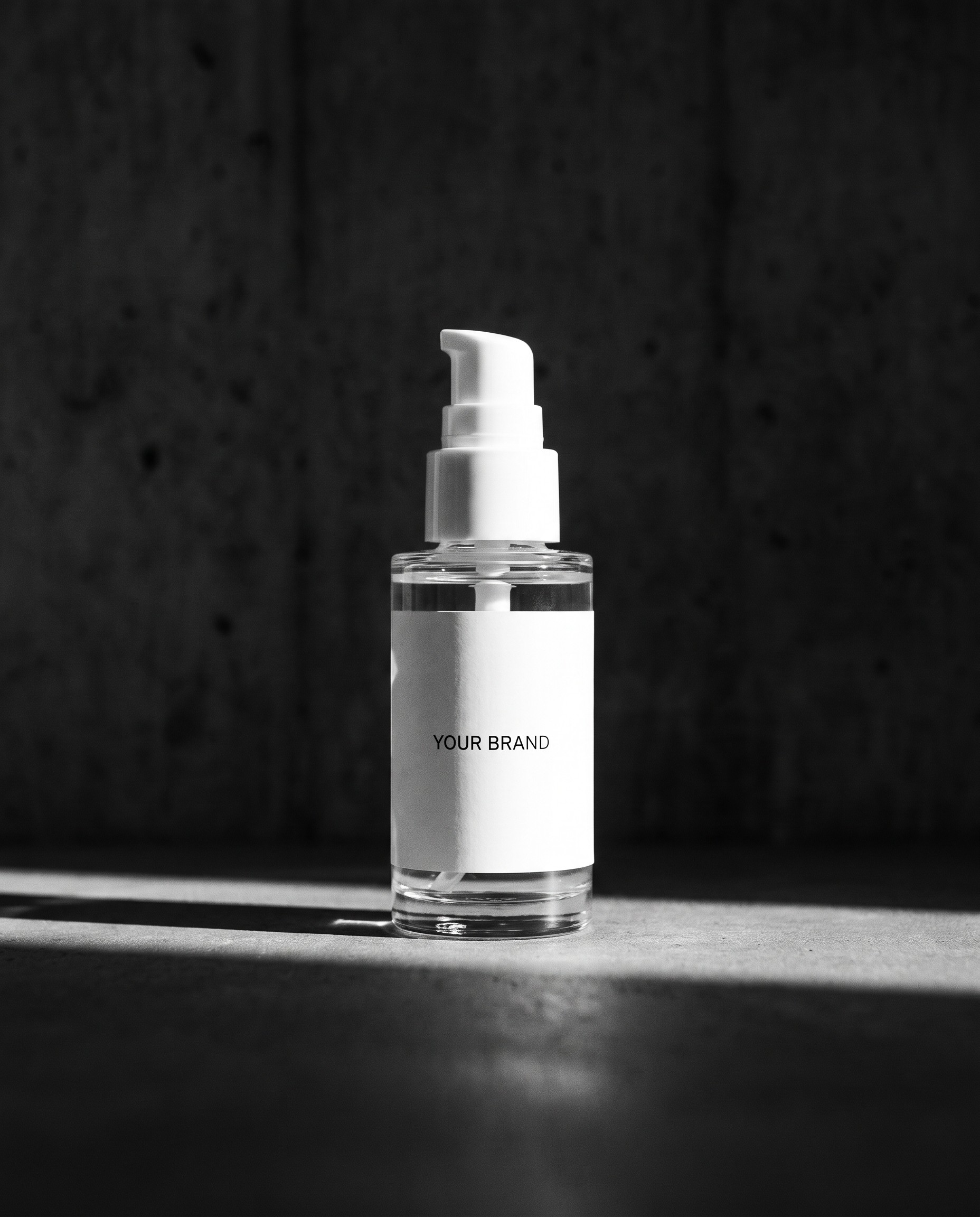 The 6 Peptide Skin Booster Serum unbranded private label concept mockup