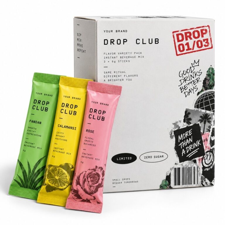 Limited-Drop Flavour Box — private label electrolyte powder, made by ORIZI Group