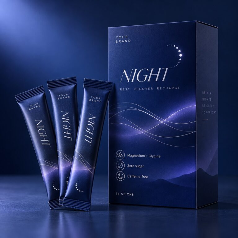 Magnesium Night Hydration — private label electrolyte powder, made by ORIZI Group