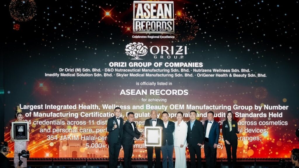 ORIZI Group receives its record certificate on stage, 20 October 2026: Largest OEM Manufacturer in ASEAN: ORIZI Group Sets an Official ASEAN Record (2026)
