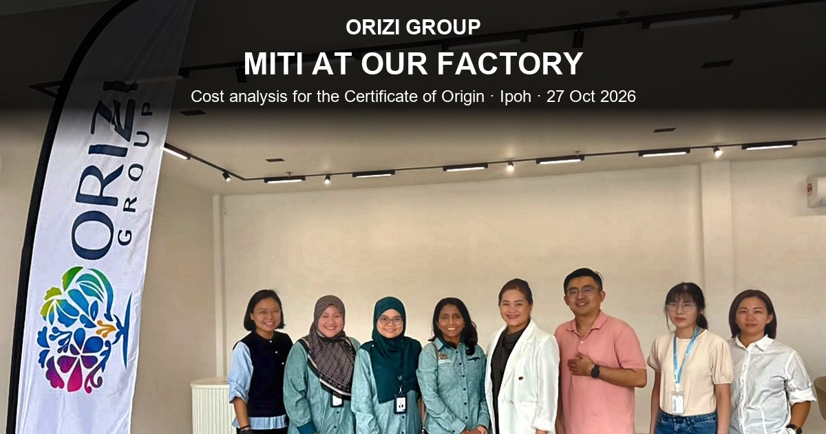 MITI cost analysis visit at the ORIZI Group facility, Ipoh, 27 October 2026