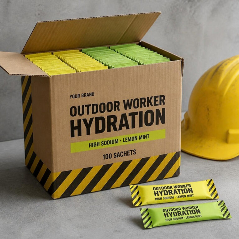 Outdoor Worker Hydration — private label electrolyte powder, made by ORIZI Group