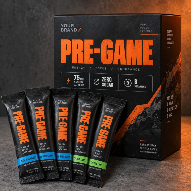 Pre-Game Hydration Stick — private label electrolyte powder, made by ORIZI Group