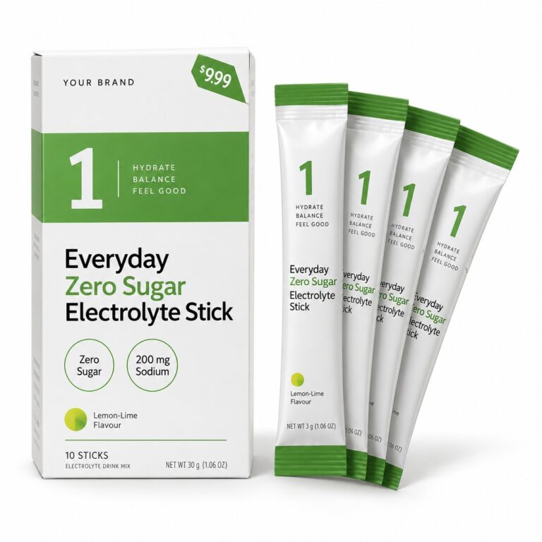 Tier 1 · Everyday Zero Sugar Stick — private label electrolyte powder, made by ORIZI Group