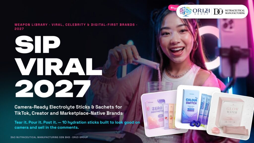 SIP VIRAL 2027 — private label electrolyte powder weapon library by ORIZI Group