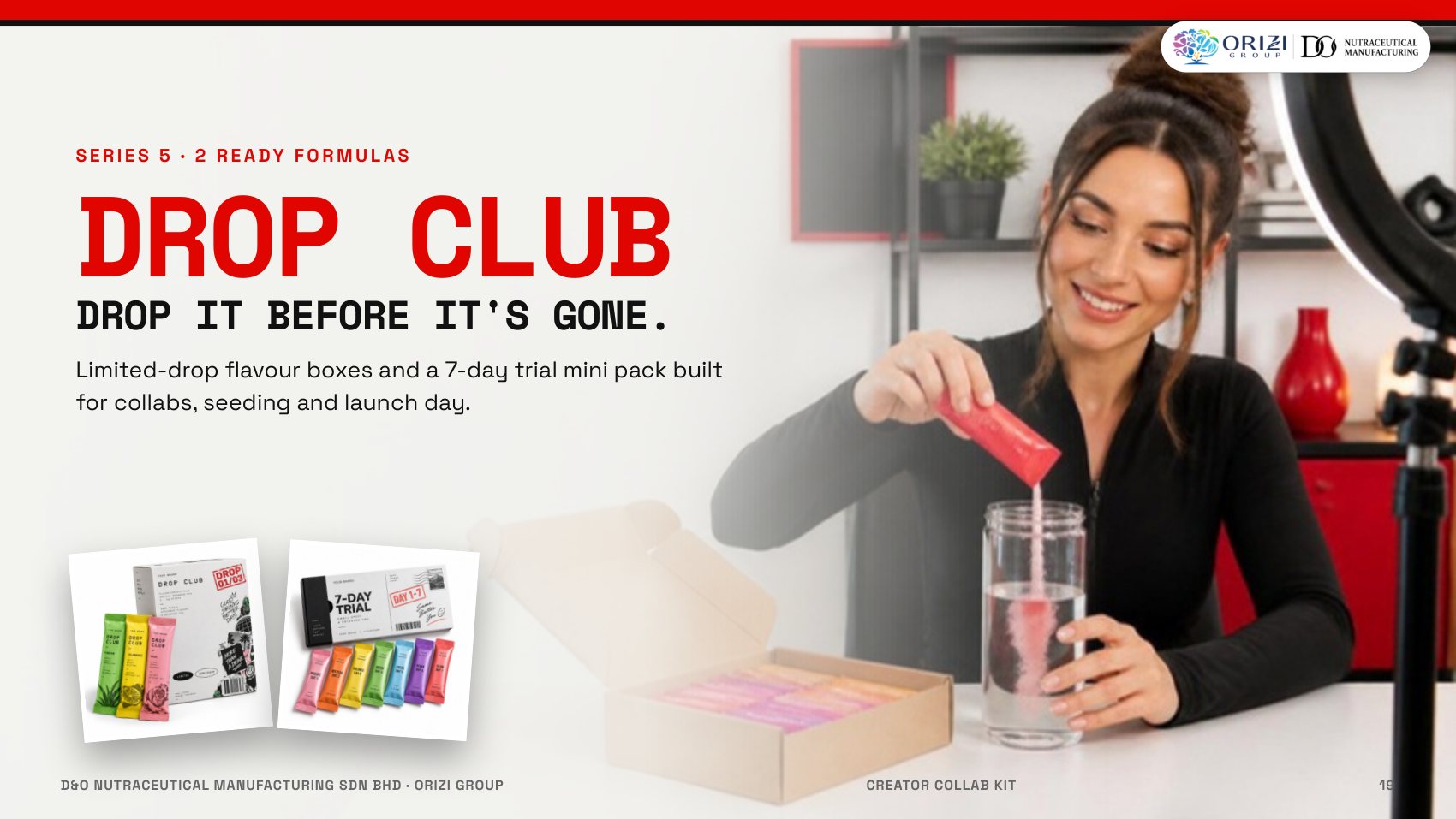 Drop Club series — Creator Collab Kit electrolyte ready formulas